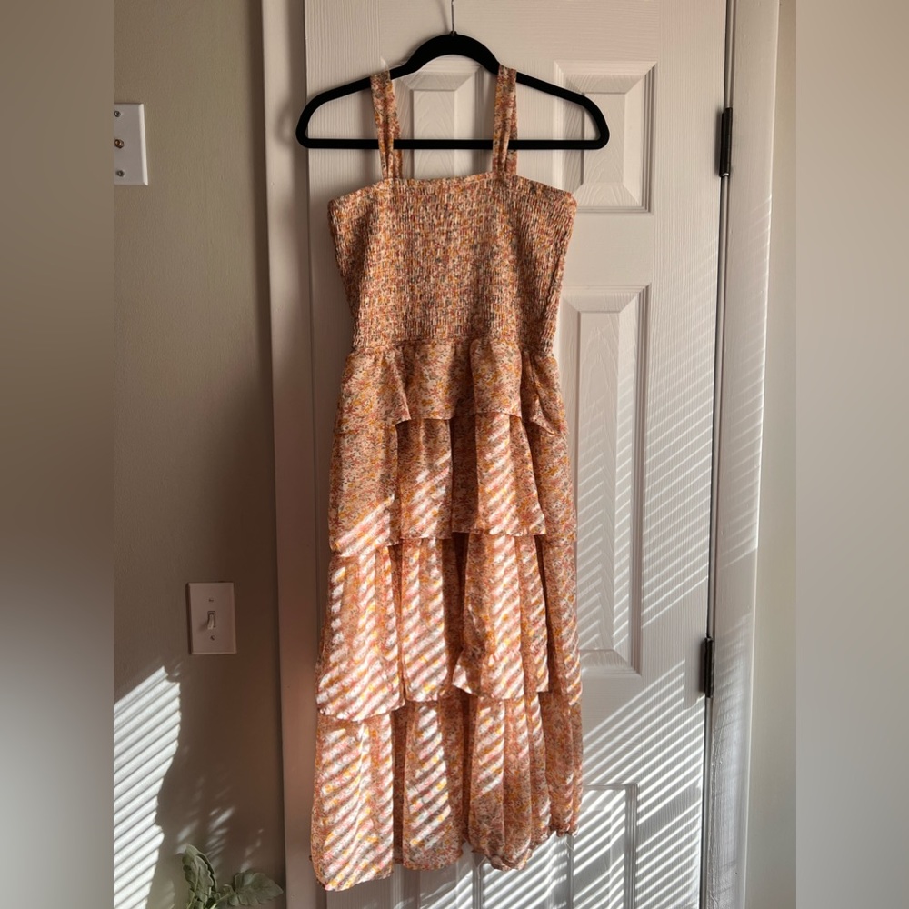 Flowery midi dress